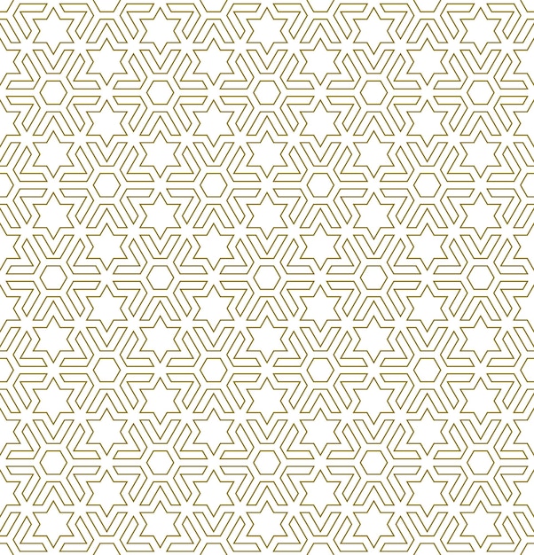 Seamless arabic geometric ornament in brown color