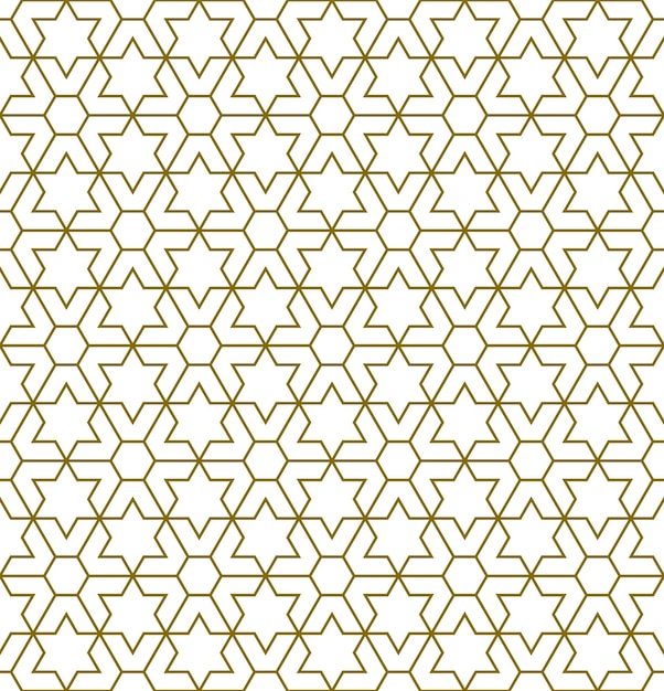 Seamless arabic geometric ornament in brown color