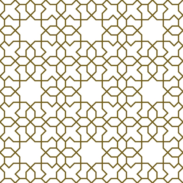 Seamless arabic geometric ornament in brown color