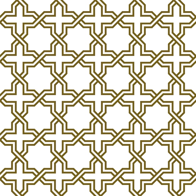 Бесшовные арабский геометрический орнамент коричневого цвета