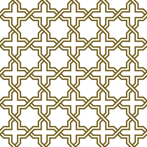 Seamless arabic geometric ornament in brown color