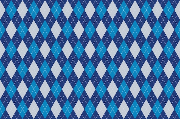 Seamless argyle pattern diamond shapes background vector