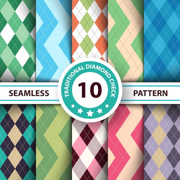 Seamless argyle pattern.