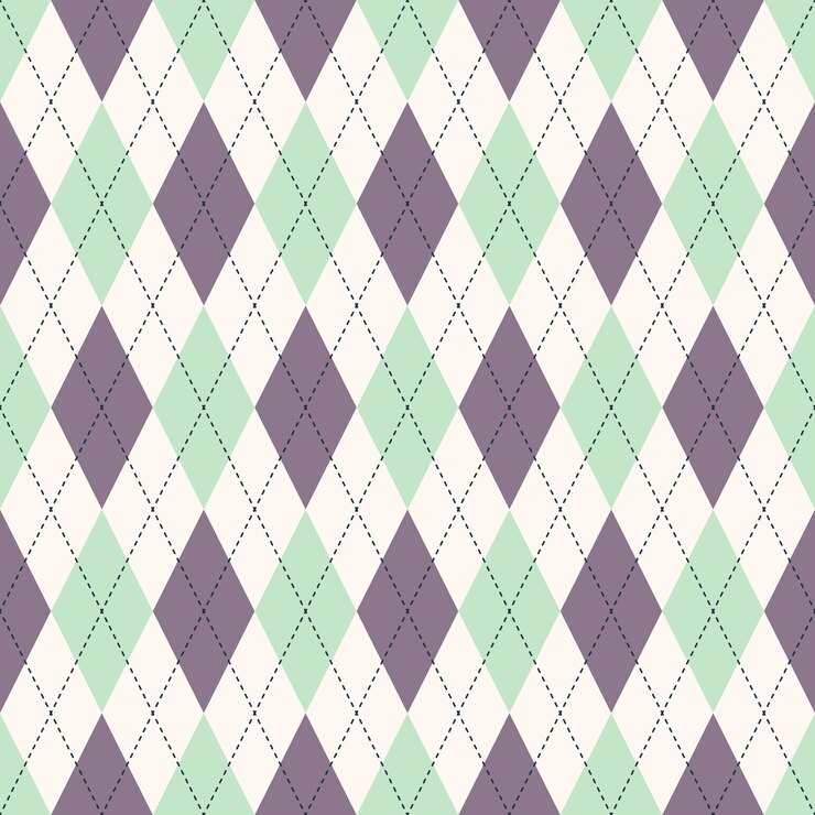 Seamless argyle plaid blue pattern. Diamond check.