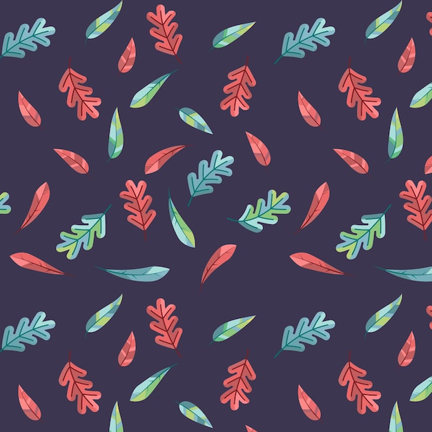 Seamless Autumn Leaves Pattern