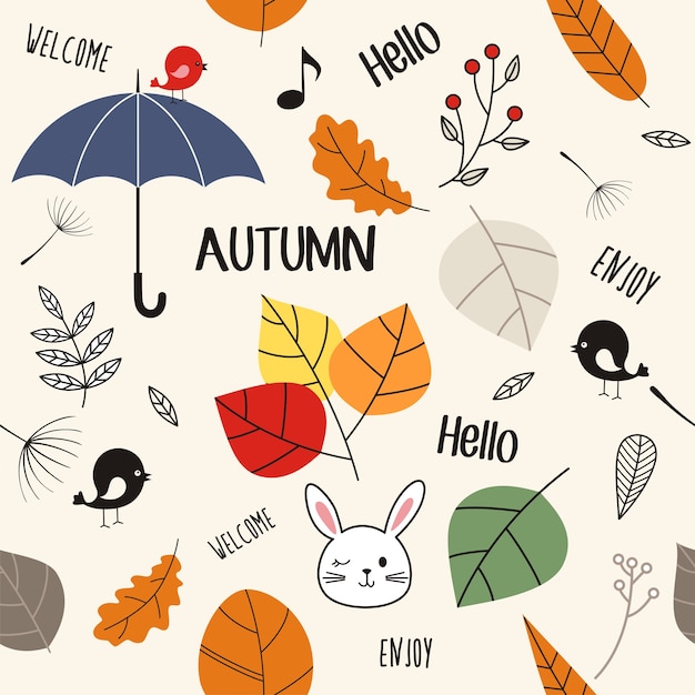 Seamless autumn pattern