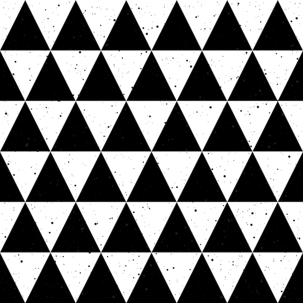 Seamless background black and white triangle vector