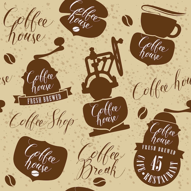 seamless background on coffee theme