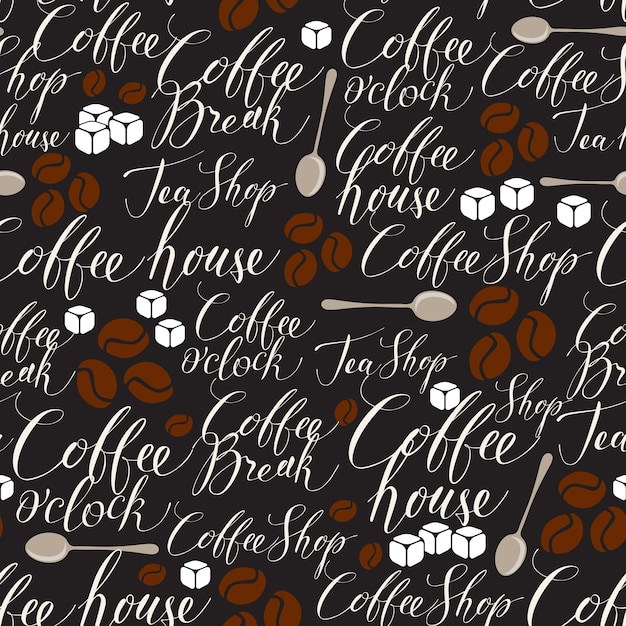 Seamless background on coffee theme