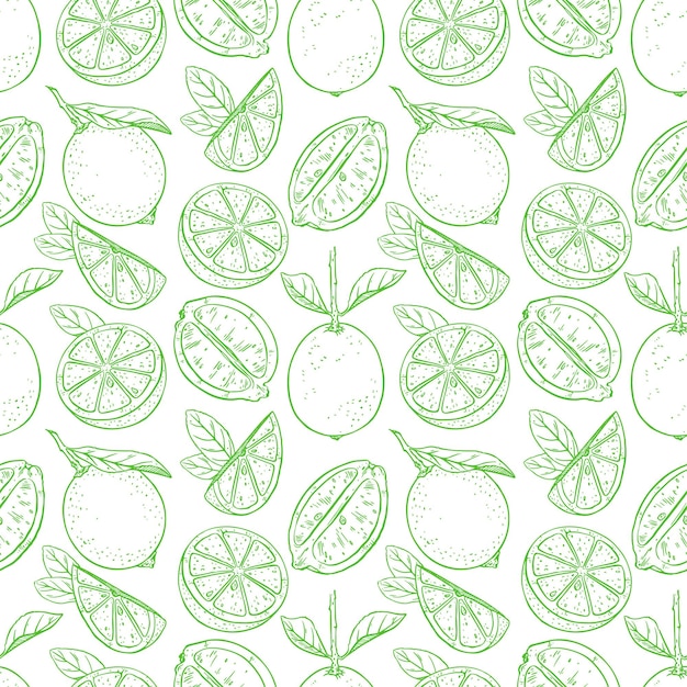 seamless background of cute lemons. hand-drawn illustration