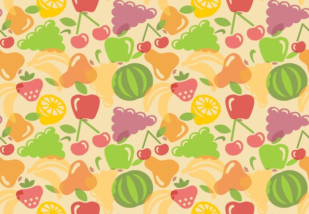 Seamless background of fruit