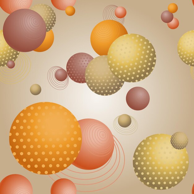 seamless background of gradient spheres