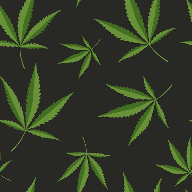 Seamless background of green hemp. Can be used for gift paper, postcards, invitations, advertising.