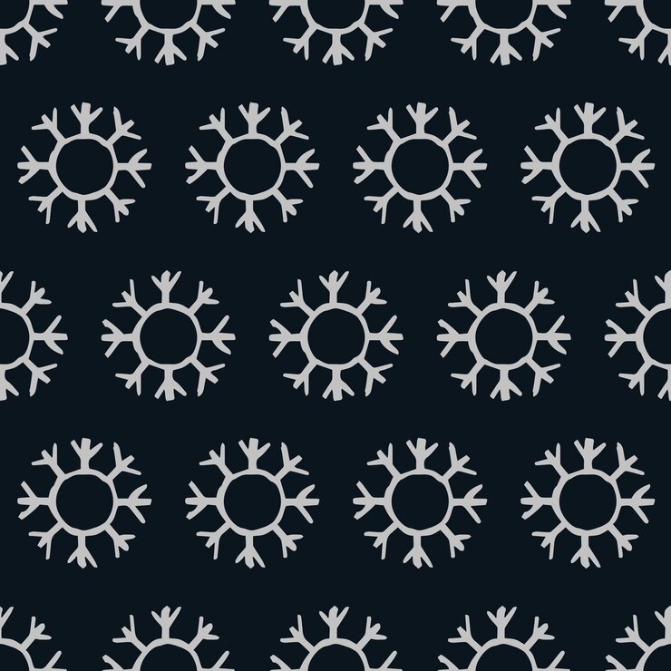 Vector seamless background of hand drawn snowflakes. christmas and new year decoration elements. vector illustration.