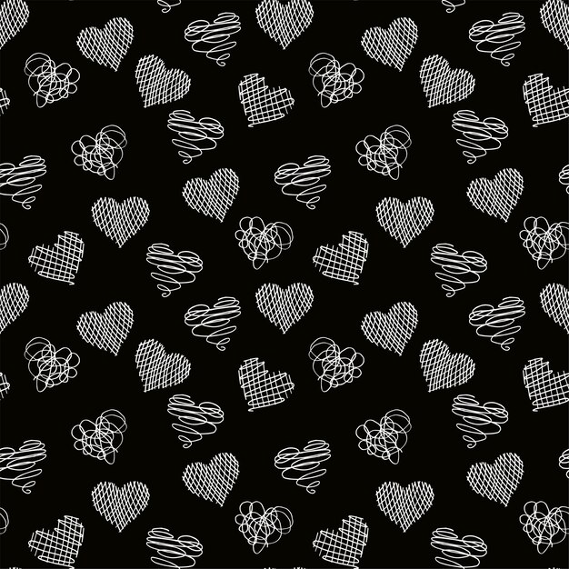 Seamless background of hearts