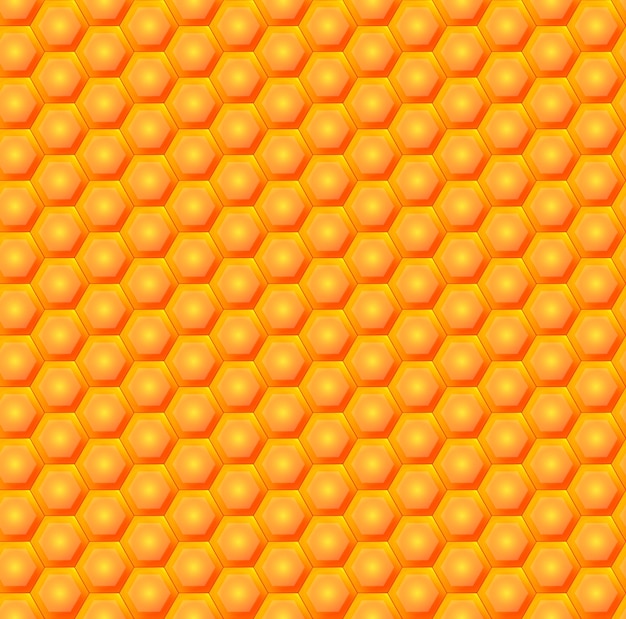 Seamless background of hexagonal honeycombs. vector pattern