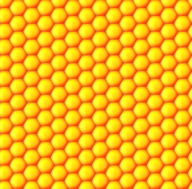 Seamless background of hexagonal honeycombs. vector pattern