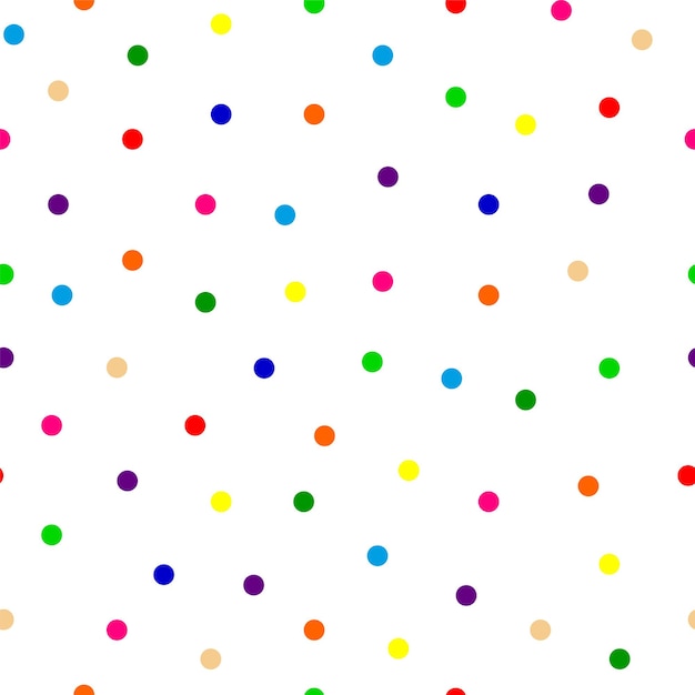 Vector seamless background of multicolored confetti round