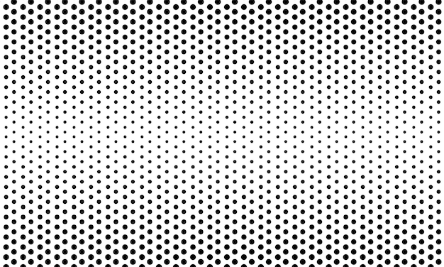 Seamless background pattern from geometric shapes The pattern is evenly filled with black circles vector design