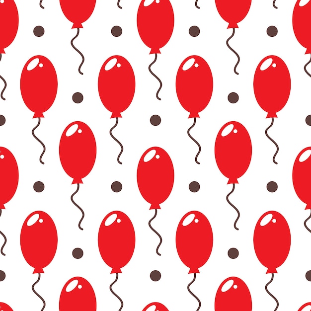 Seamless background pattern with birthday balloons