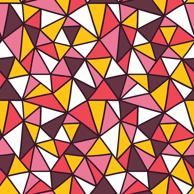 Seamless background pattern with colorful triangles