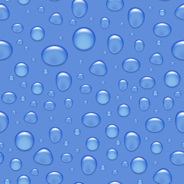 Seamless background - realistic water drops on glass.