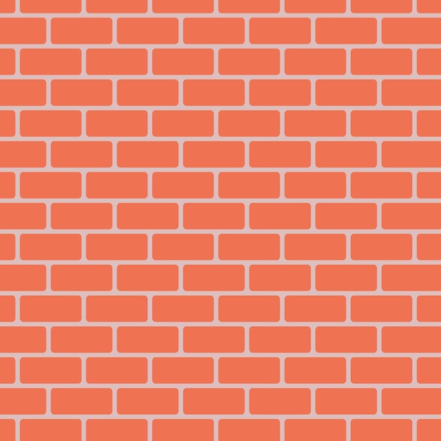 Seamless background of red brick wall Vector illustration