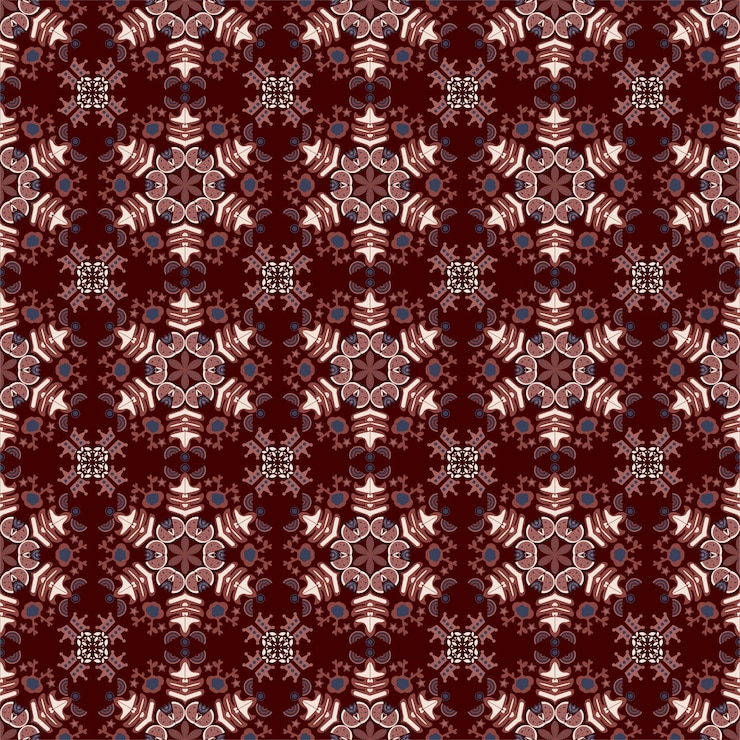 Vector seamless background retro garden nature aboriginal floral damask traditional pattern art
