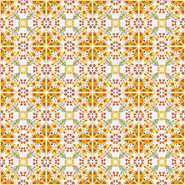 Seamless Background Retro Garden Nature Aboriginal Floral Damask Traditional Pattern Art