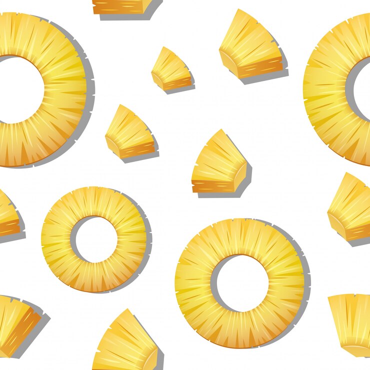 Vector seamless background template with pineapple