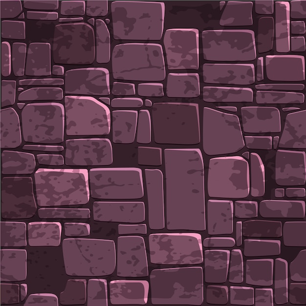 Vector seamless background texture color stone wall.