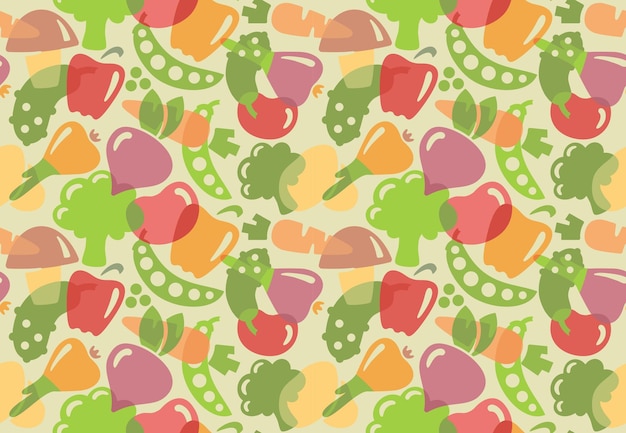 Seamless background of vegetables