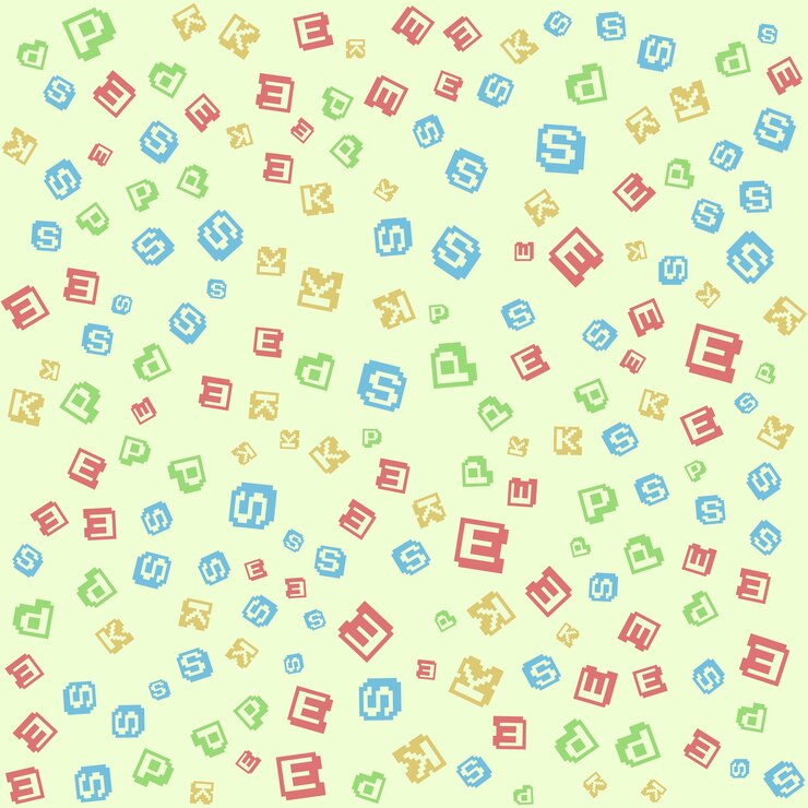 Vector seamless background with alphabet