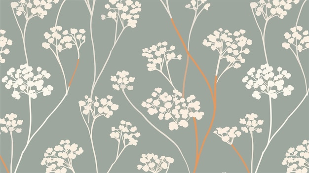 seamless background with babys breath flower 016