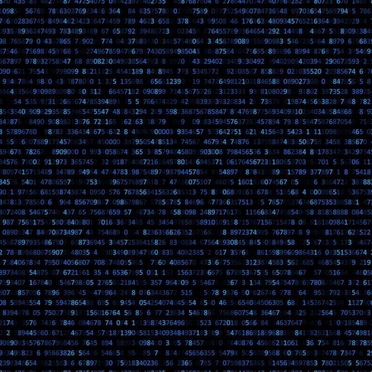 Vector seamless background with blue digits vector illustration