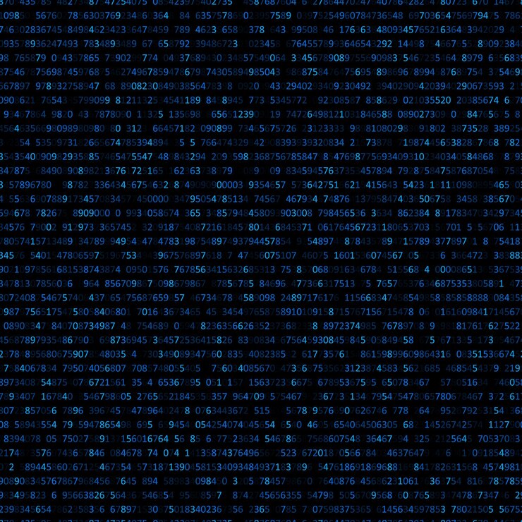 Vector seamless background with blue digits vector illustration