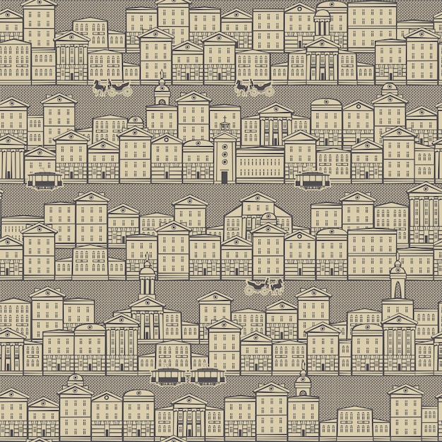 seamless background with buildings