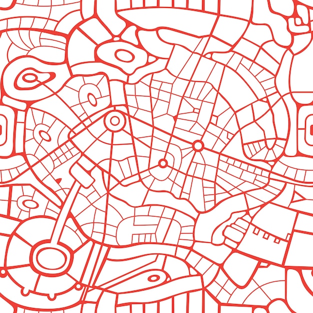 Vector seamless background with city map