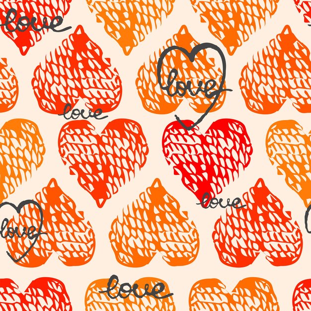 Seamless background with colorful heart shape for wallpaper textile print wrapping paper