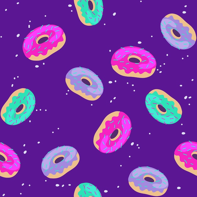 seamless background with donuts