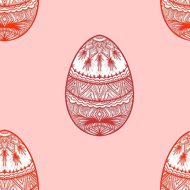 Seamless background with easter eggs