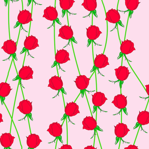 Seamless background with flower roses