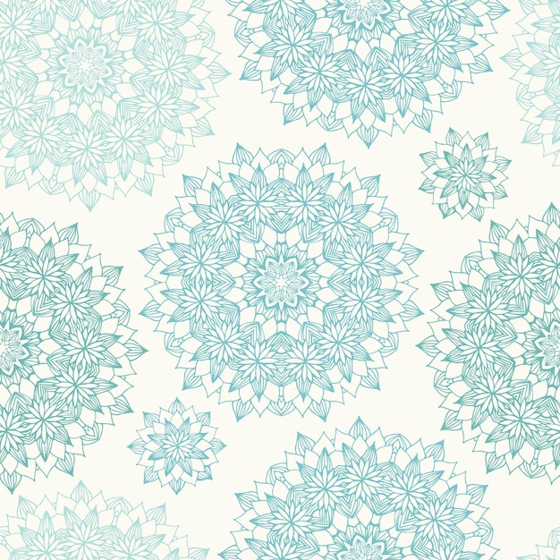 Seamless background with handdrawn floral pattern