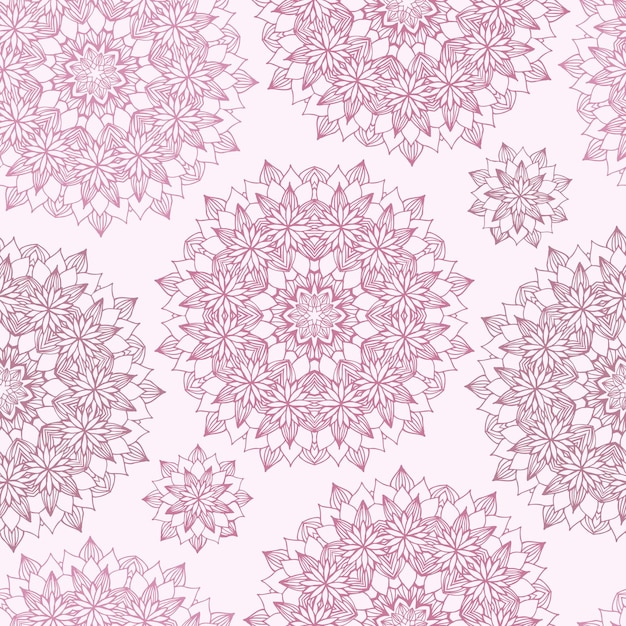 Seamless background with handdrawn floral pattern