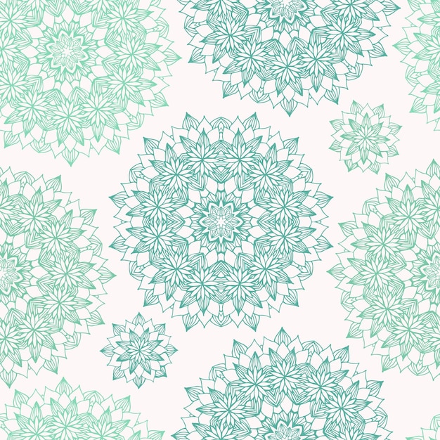 Seamless background with handdrawn floral pattern