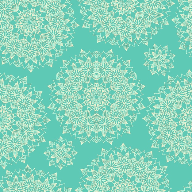 Seamless background with handdrawn floral pattern