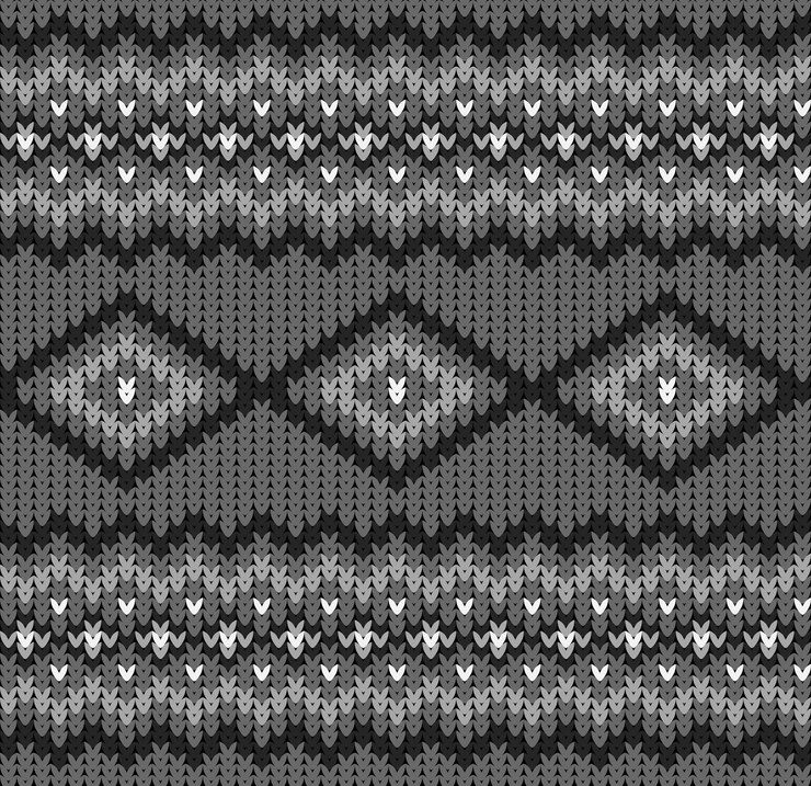 Vector seamless background with knitted texture in gray colors