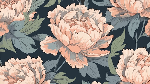 seamless background with peony 013