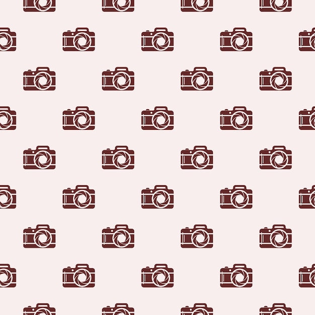 Seamless background with photo cameras vector illustration