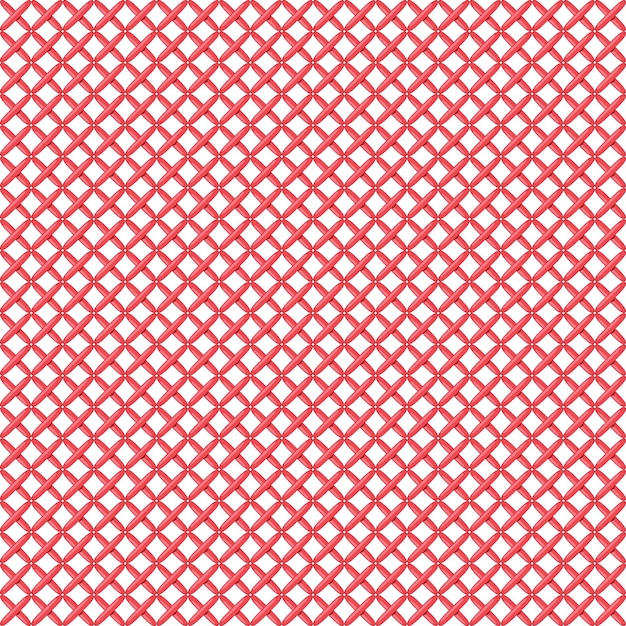 Seamless background with red cross stitch on white Geometric pattern Wrapping